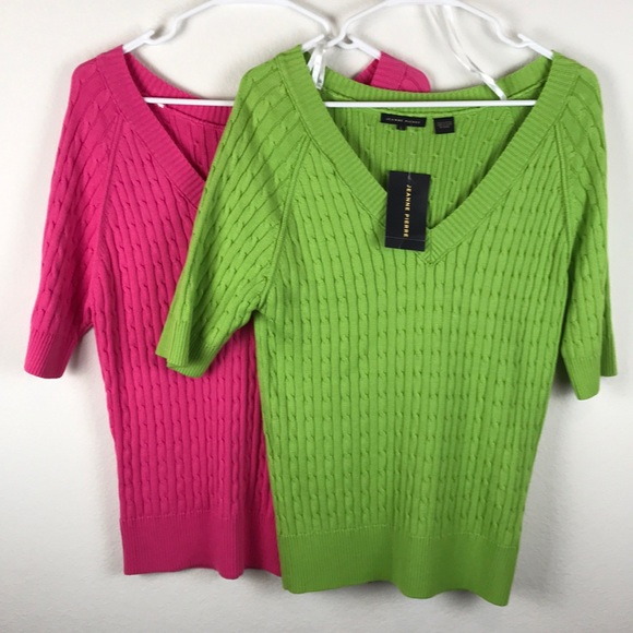 Jeanne Pierre 3/4 sleeve knit sweater size L - Picture 1 of 6